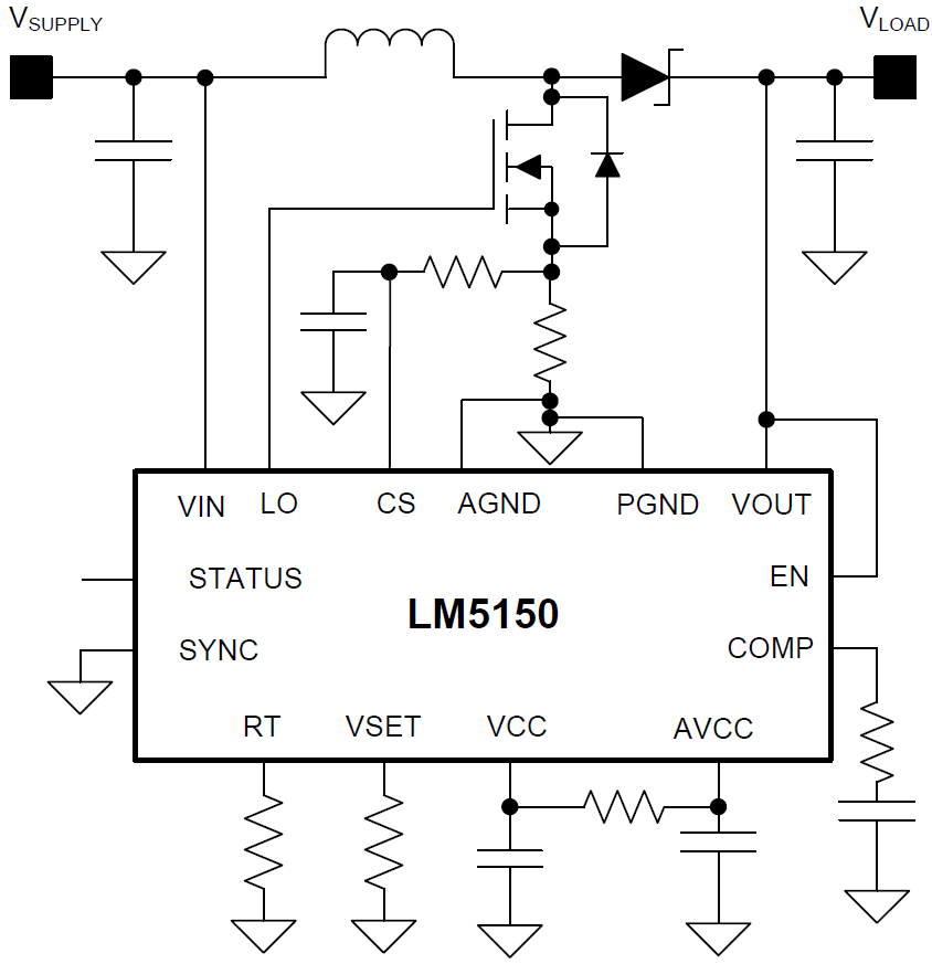 Application Circuit Diagram - Texas Instruments 5150-Q1IQ