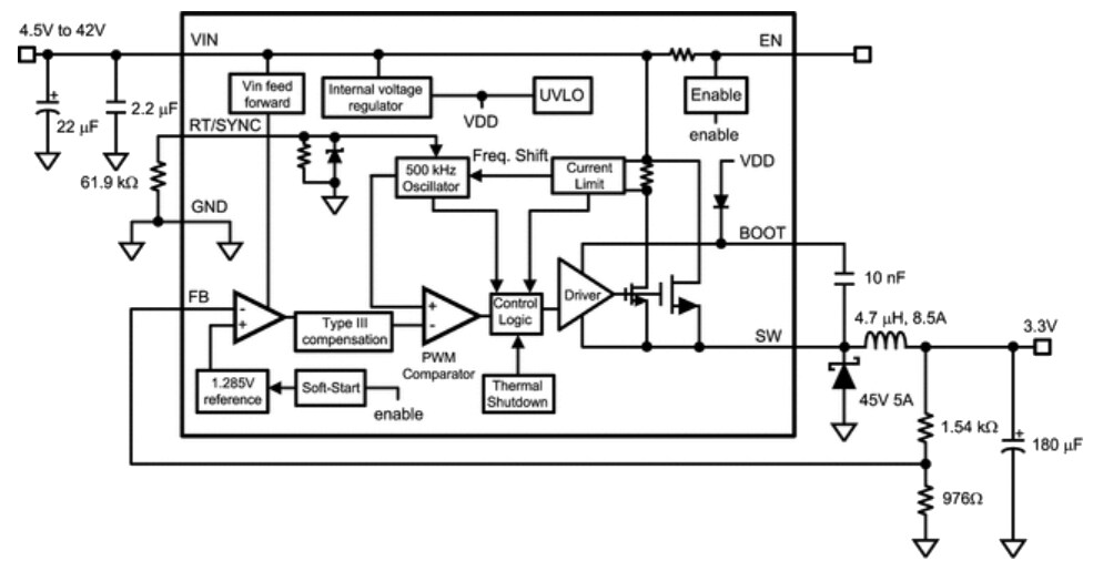 Application Circuit Diagram - Texas Instruments LM2267x SIMPLE SWITCHER? Regulators