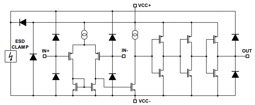 Schematic - STMicroelectronics TSX3704毫微功耗四路CMOS電壓比較器