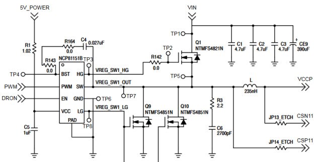 on semiconductor ncp81151b 應用電路